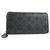 Louis Vuitton Zippy Wallet Cuir Noir  ref.250141