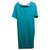 Diane Von Furstenberg DvF Carpe Crepe Dress Turquoise Polyester Triacetate  ref.250267