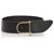 Cintura in pelle nera con morsetto Gucci Nero Metallo Vitello simile a un vitello  ref.250345