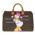 Louis Vuitton Speedy 40 in monogram coated canvas and custom leather "Minnie's Moods" by artist PatBo Brown Cloth  ref.250731