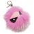 Fendi Rosa Monster Fur Pom-Pom Bag Charme Preto Pele  ref.250748