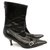 Prada Schwarze Stiefel mit Reißverschluss Leder  ref.251067