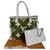 Louis Vuitton Neverfull Giant Monogram Khaki/Cream WITH POUCH Olive green Cloth  ref.251218