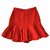 Carven Wool crepe short skirt Red  ref.251397