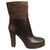 Dolce & Gabbana p ankle boots 40 New condition Dark brown Leather Deerskin  ref.251483