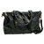 PRADA Bauletto Black Vitello Daino Leather Bag  ref.251499