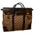 Christian Dior travel bag Chestnut Cotton  ref.251714
