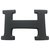 Hermès fibbia pvd nero opaco 32MM Acciaio  ref.251744