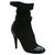 NWOB Chanel 14S Bottines chaussettes en cuir verni noir Sz.37  ref.251895