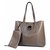 FENDI F IS tote Womens tote bag 8BH348 gray brown Leather  ref.252201