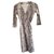 Diane Von Furstenberg Nuevo Vestido Jeanne Two Wrap Estampado de pitón Castaño Seda  ref.252251