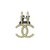 Chanel SINGLE lined CC BLACK Metal  ref.252542