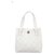Coco Handle Chanel small Surpique Tote White Leather  ref.252580