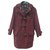 Monsizeomery Burberry coat Dark red Wool  ref.252843