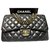 Timeless Bolsa clássica Chanel Black Jumbo com aba GHW Preto Couro  ref.252891