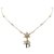 Collar con colgante Dior Gold Star Logo Dorado Metal  ref.252951