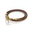 Hermès Hermes Brown Jumbo Hook Leather Bracelet Silvery Metal Pony-style calfskin  ref.252991