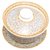Hermès Mosaikbecher 24 Gold Weiß Golden  ref.253046