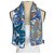Hermès "jagard quetzal by Alice Shirley Blue Silk  ref.253055