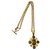 Chanel Colares longos Dourado Metal  ref.253092