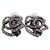 Coco Crush Very pretty Pair of Earrings, Marked CHANEL. Dark grey Steel  ref.253196