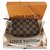 Louis Vuitton Mini Pochette acessórios Damier Ebene Gold hardware Lona  ref.253234