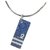 Dior-Halskette Blau Metall  ref.253314