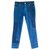 Alexander Mcqueen Jeans patchwork con finiture teschio Blu  ref.253370
