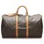 Louis Vuitton Brown Monogram Keepall 50 Leather Cloth  ref.253488