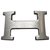Hermès buckle brushed silver steel Silvery  ref.253693