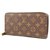 Louis Vuitton Zippy Wallet unisex long wallet M42616 Brown Cloth  ref.253754