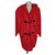 Gianni Versace Vintage Monsizeomery Mantel Rot Wolle  ref.253967
