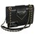Timeless Chanel Crossbody Med Flap Bag 23-Series Preto Couro Pele de cordeiro  ref.254129