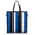 Borsa tote in pelle di agnello shopper M Bazar blu di Balenciaga Multicolore  ref.254186