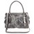 Burberry Gray Beat Check Nylon Satchel Multiple colors Grey Leather Pony-style calfskin Cloth  ref.254281