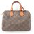 Louis Vuitton Speedy 25 Brown Cloth  ref.254380