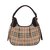 Burberry Brown Haymarket Check Coated Canvas Handbag Multiple colors Beige Leather Cloth Pony-style calfskin Cloth  ref.254539