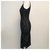Zadig & Voltaire Cashmere Kleid Schwarz Silbernes Python Muster  - Ansicht 6