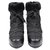Chanel Bottes de neige Cuir Noir  ref.254781
