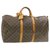 Louis Vuitton Keepall 50 Marrom Lona  ref.254933