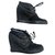 Louis Vuitton Millenium Wedge sneakers Black Suede  ref.255055