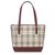 Burberry Brown House Check Nylon Tote Bag Multiple colors Beige Leather Pony-style calfskin Cloth  ref.255218