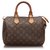 Louis Vuitton Brown Monogram Speedy 25 Leather Cloth  ref.255237