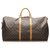 Louis Vuitton Brown Monogram Keepall 60 Leather Cloth  ref.255264