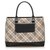 Burberry Brown Nova Check Canvas Tote Bag Multiple colors Beige Leather Cloth Pony-style calfskin Cloth  ref.255289