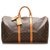 Louis Vuitton Brown Monogram Keepall 50 Leather Cloth  ref.255305