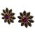 Yves Saint Laurent vintage clip-on earrings Purple Metal  ref.255378