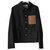 Loewe black wool jacket with leather pocket  ref.255380