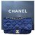 Classique Chanel Sacs à main Satin Bleu Marine  ref.255420