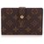 Portafoglio Continental Viennois con monogramma marrone Louis Vuitton Tela  ref.255818